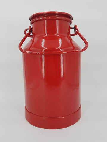 Ancien pot à lait Japy en aluminium peint en rouge