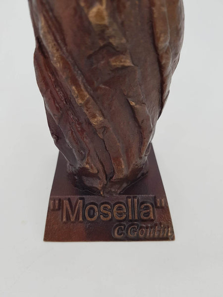 Statuette en bronze "Mosella" par Claude GOUTIN (1930-2018)