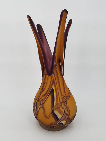 Grand vase en pâte de verre signé par le Maître verrier Darius Zarrin (1960)