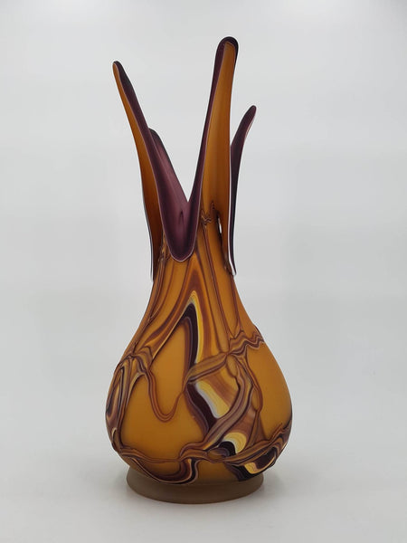 Grand vase en pâte de verre signé par le Maître verrier Darius Zarrin (1960)