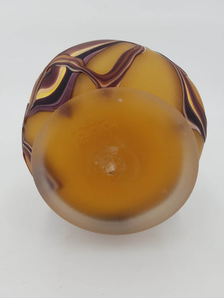 Grand vase en pâte de verre signé par le Maître verrier Darius Zarrin (1960)