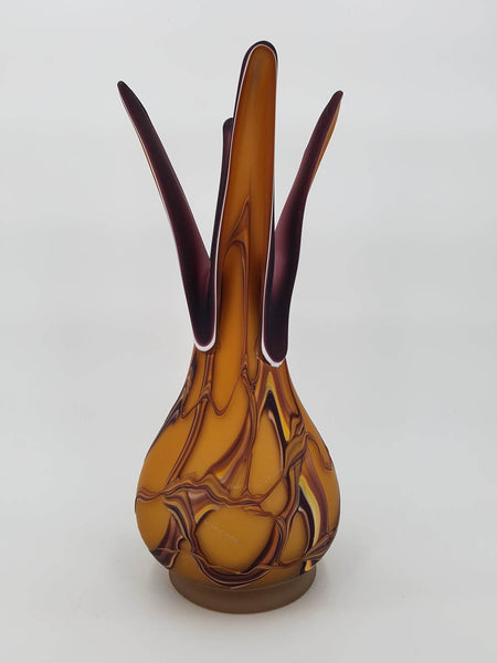 Grand vase en pâte de verre signé par le Maître verrier Darius Zarrin (1960)