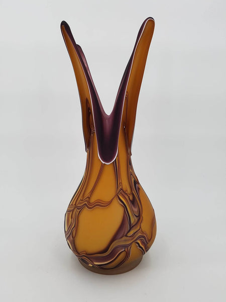 Grand vase en pâte de verre signé par le Maître verrier Darius Zarrin (1960)