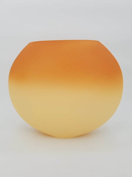 Vase en pâte de verre de couleur orange