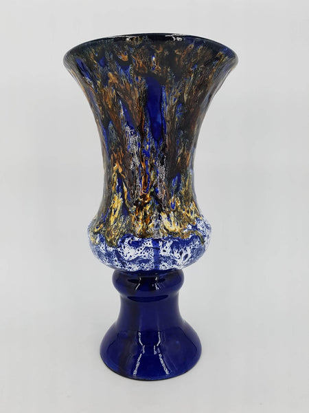 Rare vase signé par Auguste Lucchési (Vallauris) en céramique émaillée (1950)