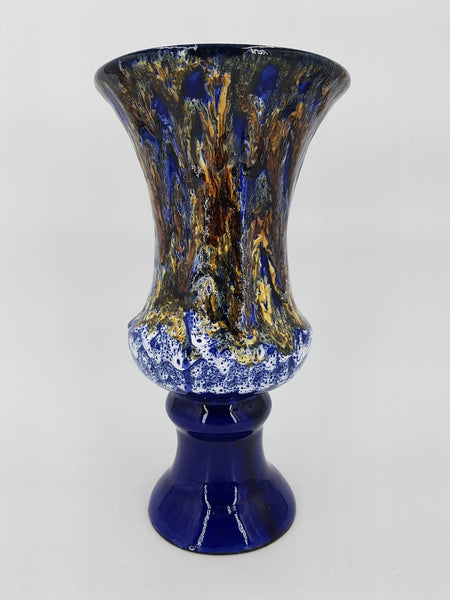 Rare vase signé par Auguste Lucchési (Vallauris) en céramique émaillée (1950)