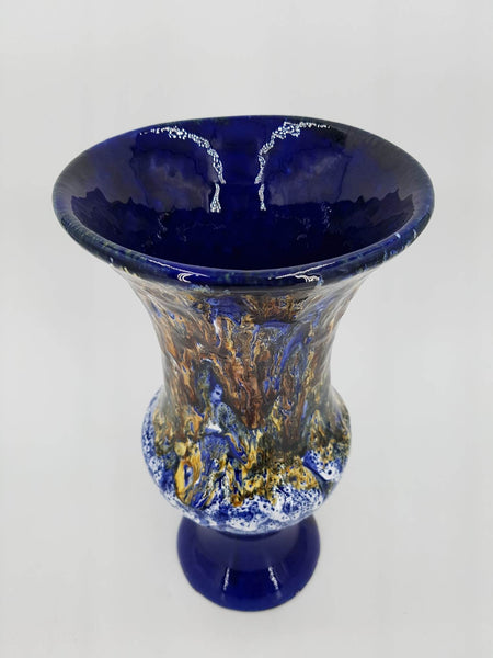 Rare vase signé par Auguste Lucchési (Vallauris) en céramique émaillée (1950)