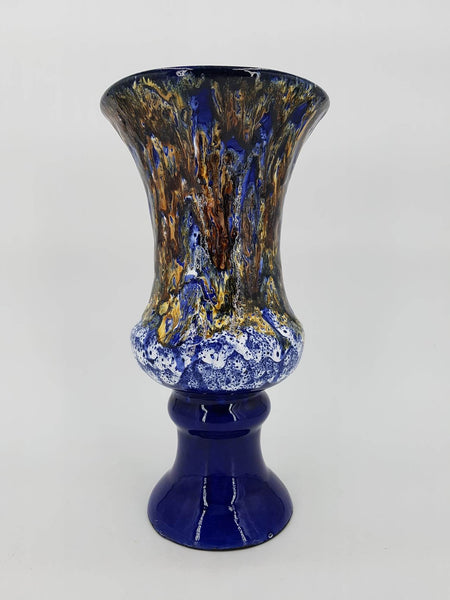 Rare vase signé par Auguste Lucchési (Vallauris) en céramique émaillée (1950)