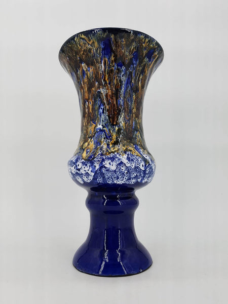 Rare vase signé par Auguste Lucchési (Vallauris) en céramique émaillée (1950)