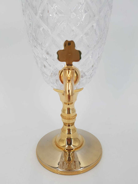 Ancienne fontaine à Absinthe en cristal et métal doré