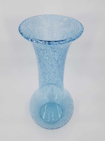 Grand vase en verre soufflé et bullé signé BIOT (46cm)