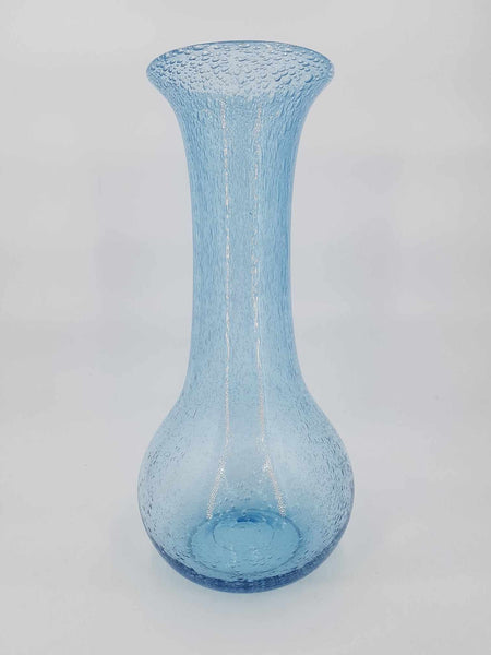 Grand vase en verre soufflé et bullé signé BIOT (46cm)