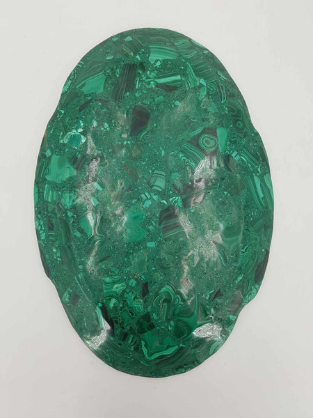 Plateau de forme ovale en malachite du Congo