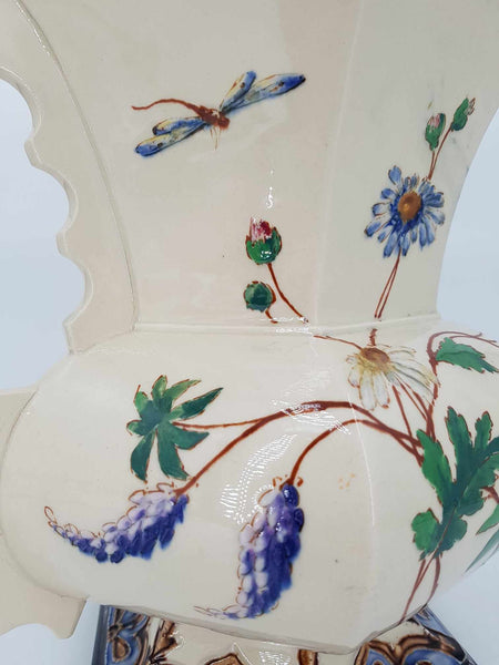 Grand et rare vase en faïence du XIXe siècle Choisy-le-Roi par Hippolyte Boulenger