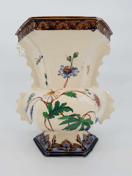 Grand et rare vase en faïence du XIXe siècle Choisy-le-Roi par Hippolyte Boulenger