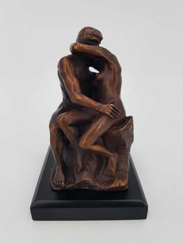 Sculpture en bronze reproduction "Le baiser" par Auguste Rodin