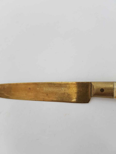 Couteaux et fourchettes à fruits antique en bronze et os
