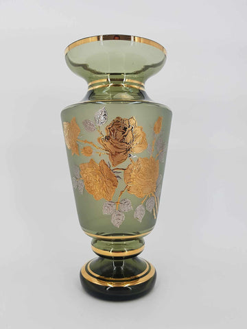 Grand vase en verre fumé de Bohême Kamenicky Senov (1930-1950)