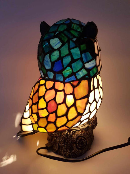 Grande lampe à poser de style Tiffany en pâte de verre