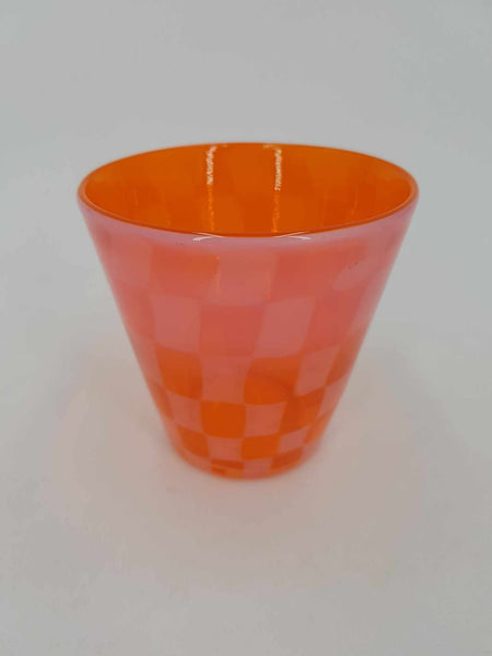 Rares verres à glace Japonais période Meiji à damier coloré et opalescent