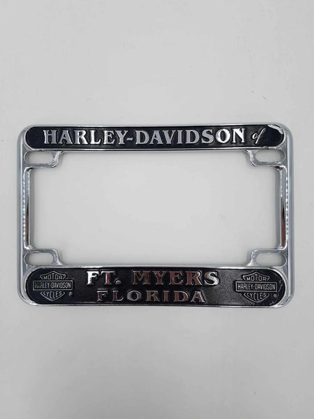 Cadre de plaque d'immatriculation Harley Davidson chrome