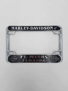 Cadre de plaque d'immatriculation Harley Davidson chrome