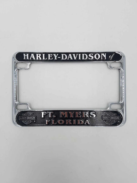 Cadre de plaque d'immatriculation Harley Davidson chrome