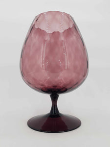 Grand vase vintage violet en verre d'Empoli (Italie)