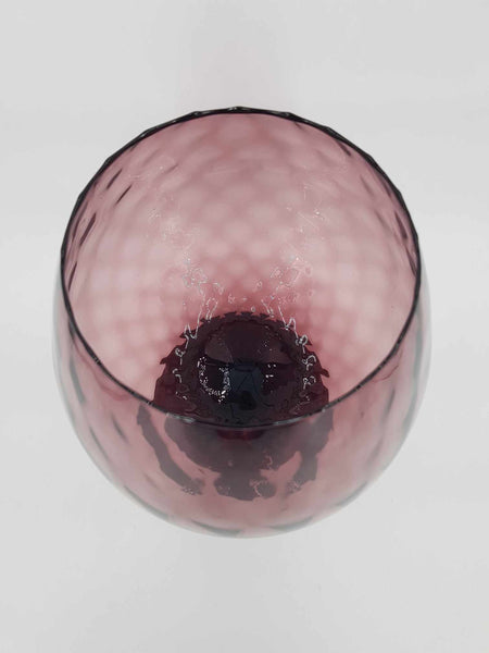 Grand vase vintage violet en verre d'Empoli (Italie)