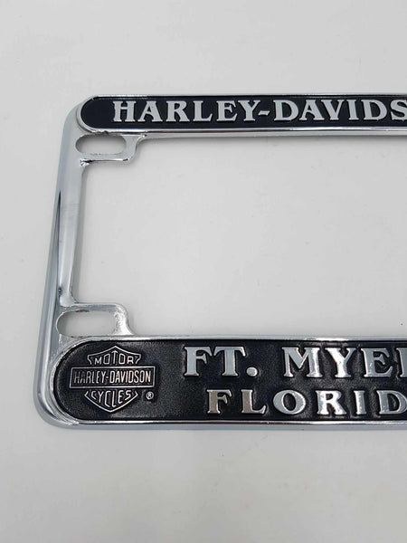 Cadre de plaque d'immatriculation Harley Davidson chrome