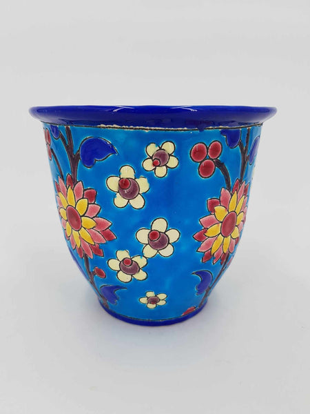 Vase ou cache pot Boch Keramis Art déco par Charles Catteau en 1936 "Décor Longwy"