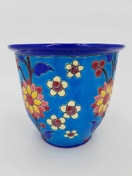 Vase ou cache pot Boch Keramis Art déco par Charles Catteau en 1936 "Décor Longwy"