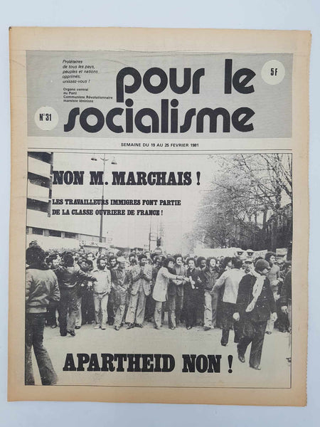 Ensemble de 25 anciens journaux "Pour le socialisme" de Octobre 1980 à Juillet 1981