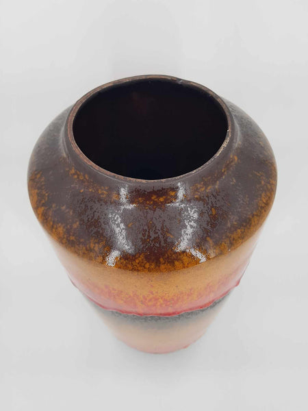 Grand vase vintage en céramique Fat Lava par Scheurich W. Germany (1970)