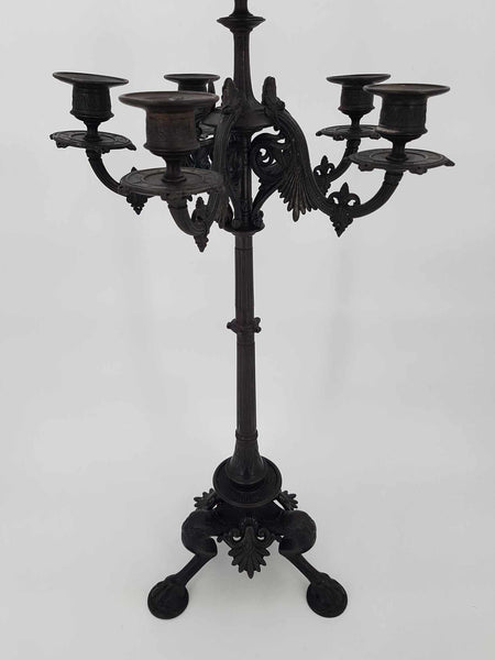 Chandelier - Candélabre en bronze par F L Vonbach Offenbach (XIXe siècle)