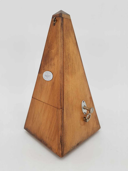 Ancien métronome mécanique en bois d'acajou par Maelzel Paquet