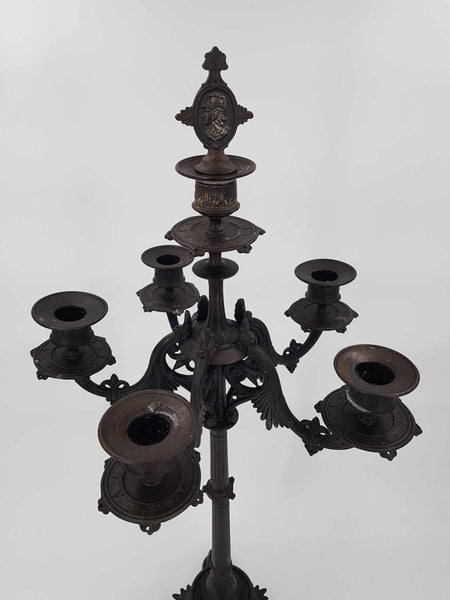 Chandelier - Candélabre en bronze par F L Vonbach Offenbach (XIXe siècle)