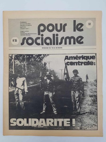 Ensemble de 25 anciens journaux "Pour le socialisme" de Octobre 1980 à Juillet 1981