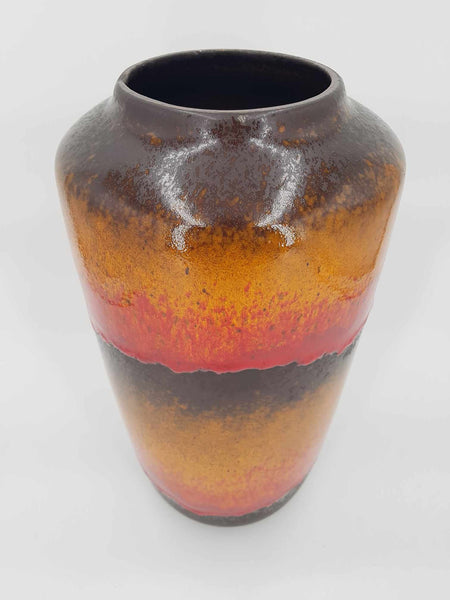 Grand vase vintage en céramique Fat Lava par Scheurich W. Germany (1970)