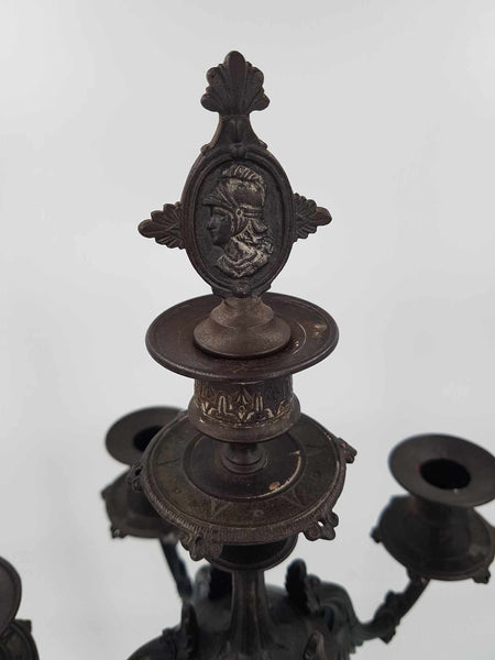 Chandelier - Candélabre en bronze par F L Vonbach Offenbach (XIXe siècle)