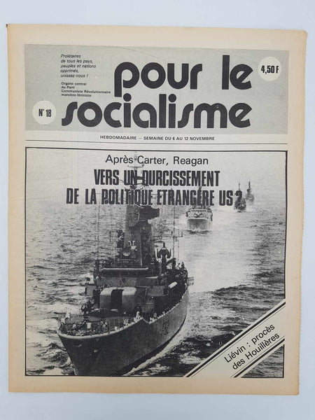 Ensemble de 25 anciens journaux "Pour le socialisme" de Octobre 1980 à Juillet 1981