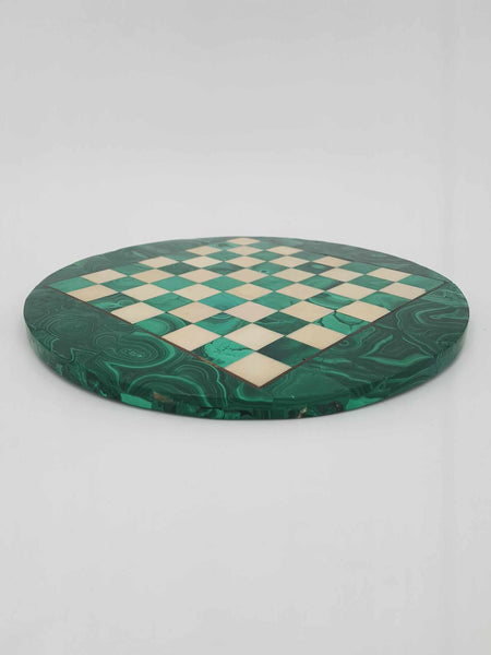 Echiquier rond vintage en Malachite des années 60