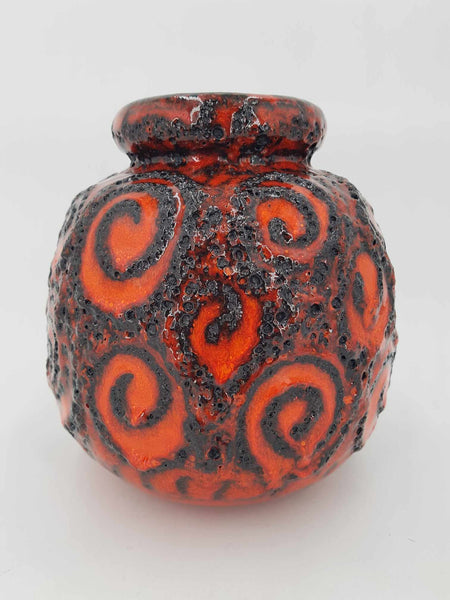 Vase boule vintage en céramique Scheurich West Germany (1960)