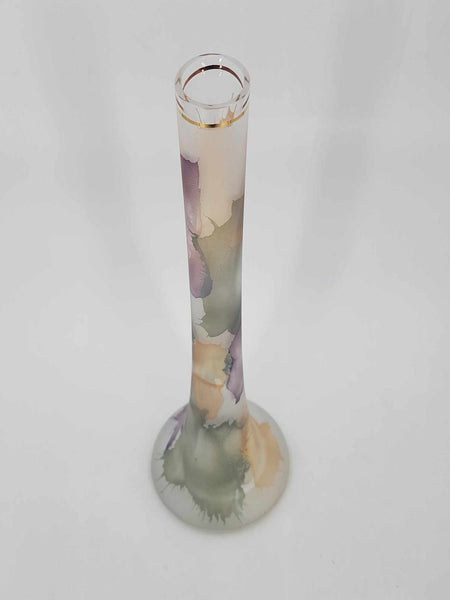 Vase soliflore en pâte de verre multicolore