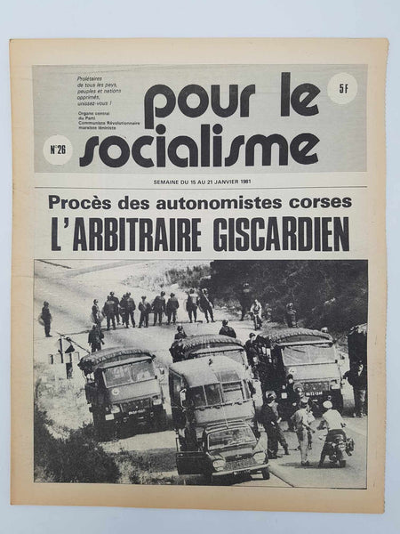 Ensemble de 25 anciens journaux "Pour le socialisme" de Octobre 1980 à Juillet 1981