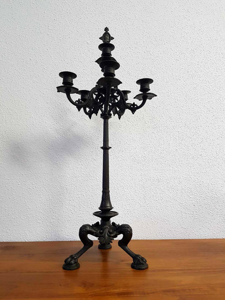 Chandelier - Candélabre en bronze par F L Vonbach Offenbach (XIXe siècle)