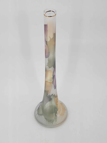 Vase soliflore en pâte de verre multicolore