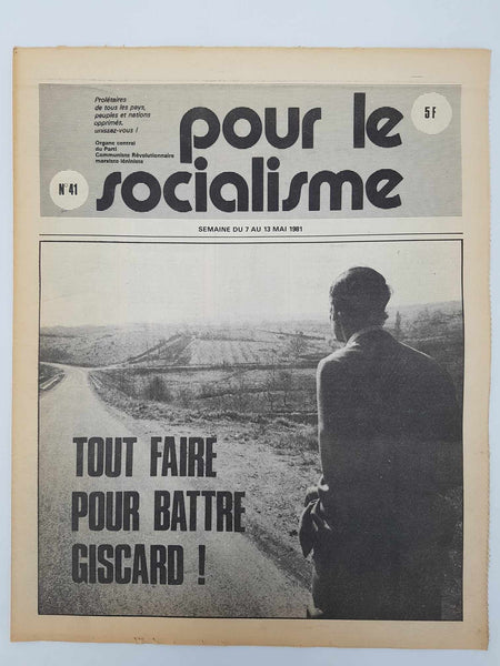 Ensemble de 25 anciens journaux "Pour le socialisme" de Octobre 1980 à Juillet 1981