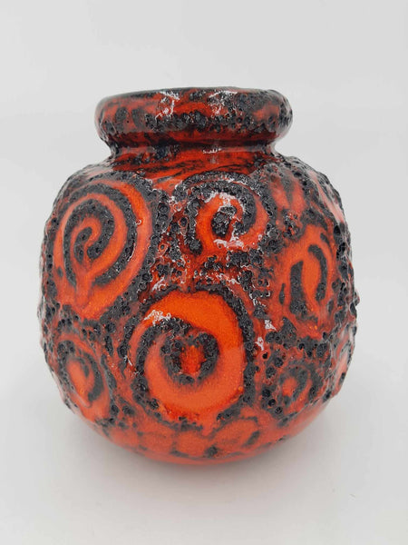 Vase boule vintage en céramique Scheurich West Germany (1960)