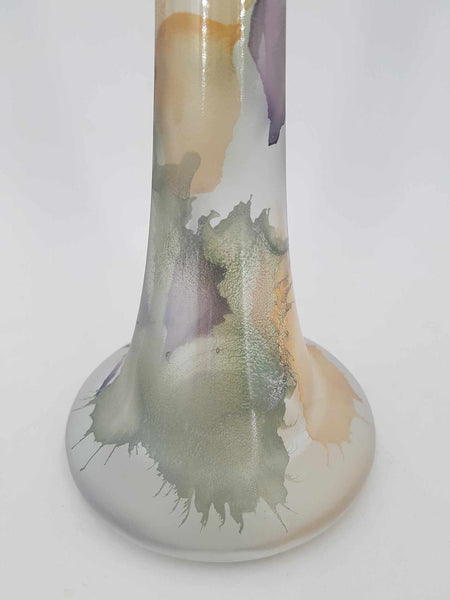 Vase soliflore en pâte de verre multicolore